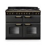 Rangemaster Classic Deluxe 110cm Base Cavity Dual Fuel Range Cooker - Slate & Brass