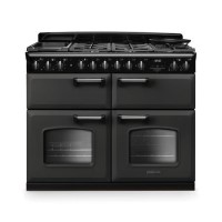Rangemaster Classic Deluxe 110cm Base Cavity Dual Fuel Range Cooker - Slate & Chrome