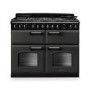 Rangemaster Classic Deluxe 110cm Base Cavity Dual Fuel Range Cooker - Slate & Chrome