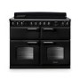 Rangemaster Classic Deluxe 110cm Base Cavity Induction Range Cooker - Charcoal Black & Chrome