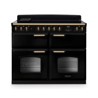 Rangemaster Classic Deluxe 110cm Base Cavity Induction Range Cooker - Gloss Black & Brass Rangemaster Classic Deluxe 110cm Base Cavity Induction Range Cooker - Gloss Black & Brass