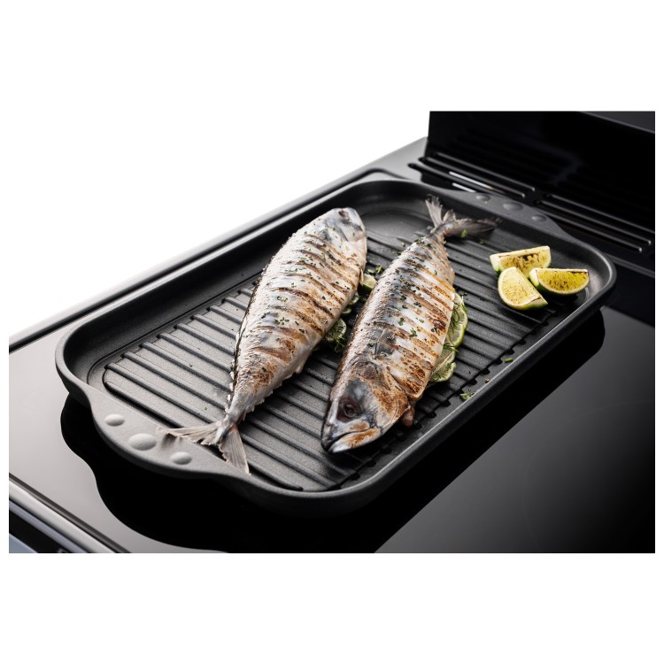 Rangemaster Classic Deluxe 110cm Base Cavity Induction Range Cooker - Stone Blue & Chrome