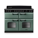 CLDLB110EIPMGR/CM1 Rangemaster Classic Deluxe 110cm Base Cavity Induction Range Cooker - Mineral Green & Chrome