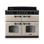 Rangemaster Classic Deluxe 110cm Base Cavity Induction Range Cooker - Pale Cream & Chrome
