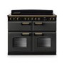 Rangemaster Classic Deluxe 110cm Base Cavity Induction Range Cooker - Slate & Brass