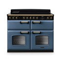 CLDLB110EIPSTB/AB1 Rangemaster Classic Deluxe 110cm Base Cavity Induction Range Cooker - Stone Blue & Brass