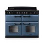 Rangemaster Classic Deluxe 110cm Base Cavity Induction Range Cooker - Stone Blue & Chrome