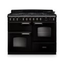 CLDLO110DFPGBL/CM1 Rangemaster Classic Deluxe 110cm Dual Fuel Range Cooker - Gloss Black & Chrome