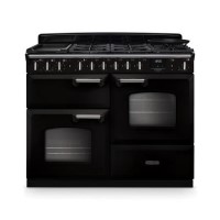 Rangemaster Classic Deluxe 110cm Dual Fuel Range Cooker - Gloss Black & Chrome Rangemaster Classic Deluxe 110cm Dual Fuel Range Cooker - Gloss Black & Chrome