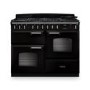 Rangemaster Classic Deluxe 110cm Dual Fuel Range Cooker - Gloss Black & Chrome