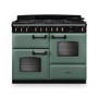 Rangemaster Classic Deluxe 110cm Dual Fuel Range Cooker - Mineral Green & Chrome