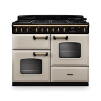 Rangemaster Classic Deluxe 110cm Dual Fuel Range Cooker - Pale Cream & Brass Rangemaster Classic Deluxe 110cm Dual Fuel Range Cooker - Pale Cream & Brass