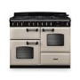 Rangemaster Classic Deluxe 110cm Dual Fuel Range Cooker - Pale Cream & Chrome