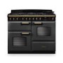 Rangemaster Classic Deluxe 110cm Dual Fuel Range Cooker - Slate & Brass