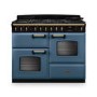 Rangemaster Classic Deluxe 110cm Dual Fuel Range Cooker - Stone Blue & Brass