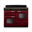 CLDLO110EIPBOR/AB1 Rangemaster Classic Deluxe 110cm Induction Range Cooker - Bordeaux & Brass
