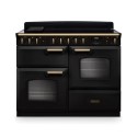 CLDLO110EIPCBL/AB1 Rangemaster Classic Deluxe 110cm Induction Range Cooker - Charcoal Black & Brass