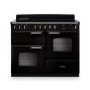 Rangemaster Classic Deluxe 110cm Induction Range Cooker - Gloss Black & Chrome
