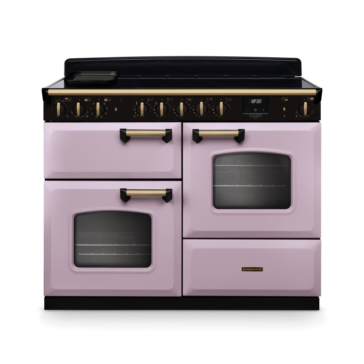 Rangemaster Classic Deluxe 110cm Induction Range Cooker - Heather & Brass