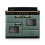Rangemaster Classic Deluxe 110cm Induction Range Cooker - Mineral Green & Brass