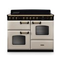 CLDLO110EIPPCR/AB1 Rangemaster Classic Deluxe 110cm Induction Range Cooker - Pale Cream + Brass