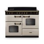 Rangemaster Classic Deluxe 110cm Induction Range Cooker - Pale Cream + Brass