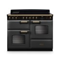 CLDLO110EIPSLT/AB1 Rangemaster Classic Deluxe 110cm Induction Range Cooker - Slate + Brass