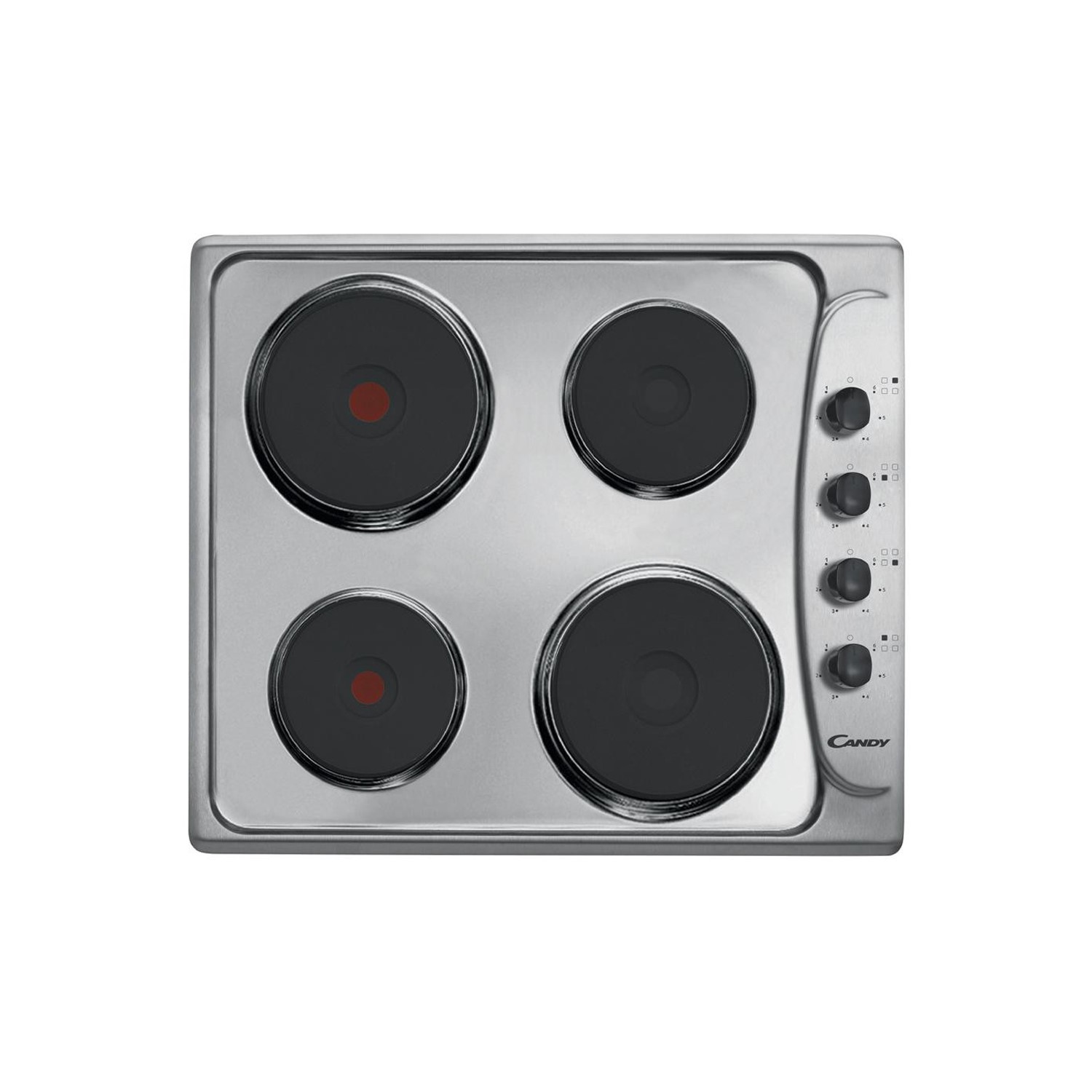 Candy CLE64X 58cm Four Zone Sealed Plate Hob Stainless Steel