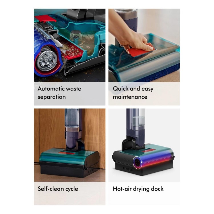 Dyson CLEANWASHKIT Clean & Wash Cordless Vacuum Cleaner with Hard Floor Cleaning Solution – Wet & Dry Hard Floor Cleaner