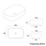 Rectangular Countertop Basin 550mm - Clifton