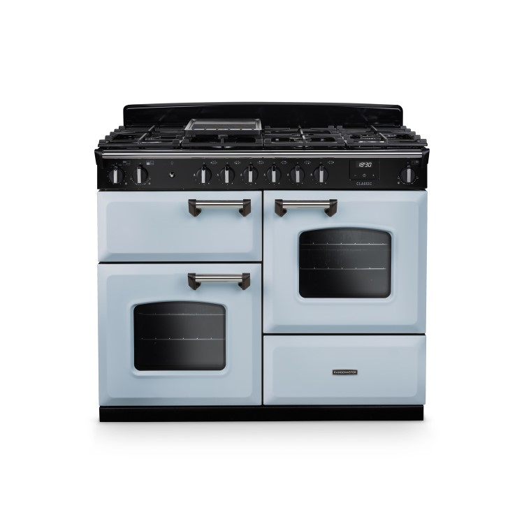 Rangemaster Classic 110cm Dual Fuel Range Cooker - Misty Blue