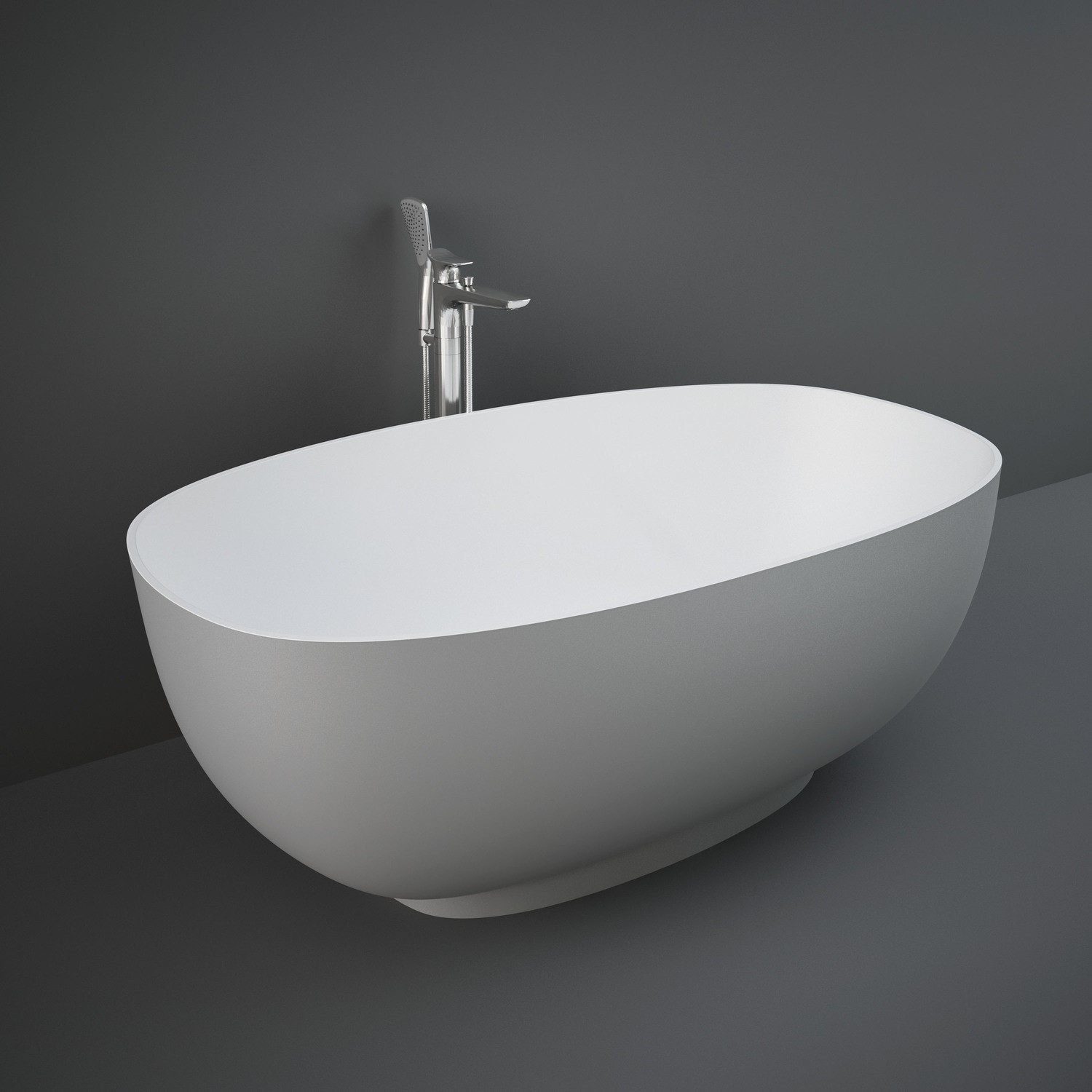 Grey Freestanding Double Ended Bath 1400 x 700mm - RAK Ceramics