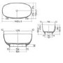 Grey Freestanding Double Ended Bath 1400 x 700mm - RAK Ceramics