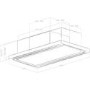 Refurbished Elica CLOUD-7-RC Cloud 7 90x50cm Ceiling Extractor Recirculating Version Stainless Steel