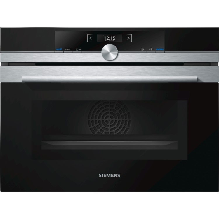 GRADE A1 - Siemens CM633GBS1B iQ700 Built In Compact Electric Single Oven with Microwave Function - Stainless Steel
