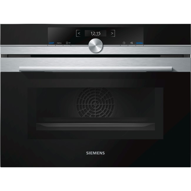 Refurbished Siemens CM633GBS1B 60cm Single Built In Electric Oven with Microwave