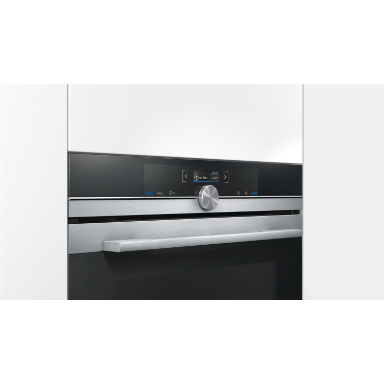 GRADE A1 - Siemens CM633GBS1B iQ700 Built In Compact Electric Single Oven with Microwave Function - Stainless Steel