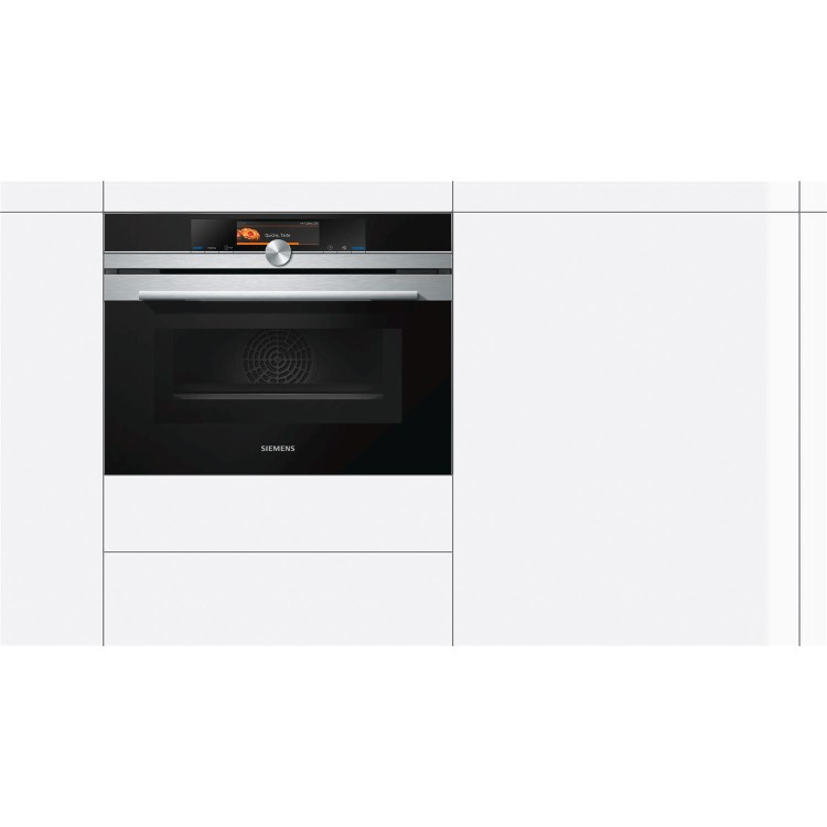 Siemens iQ700 Built-in Combination Microwave Oven with Pyrolytic Cleaning - Stainless Steel