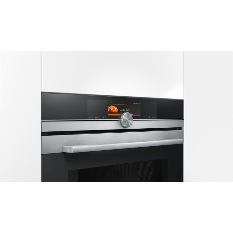 Siemens iQ700 Built-in Combination Microwave Oven with Pyrolytic Cleaning - Stainless Steel