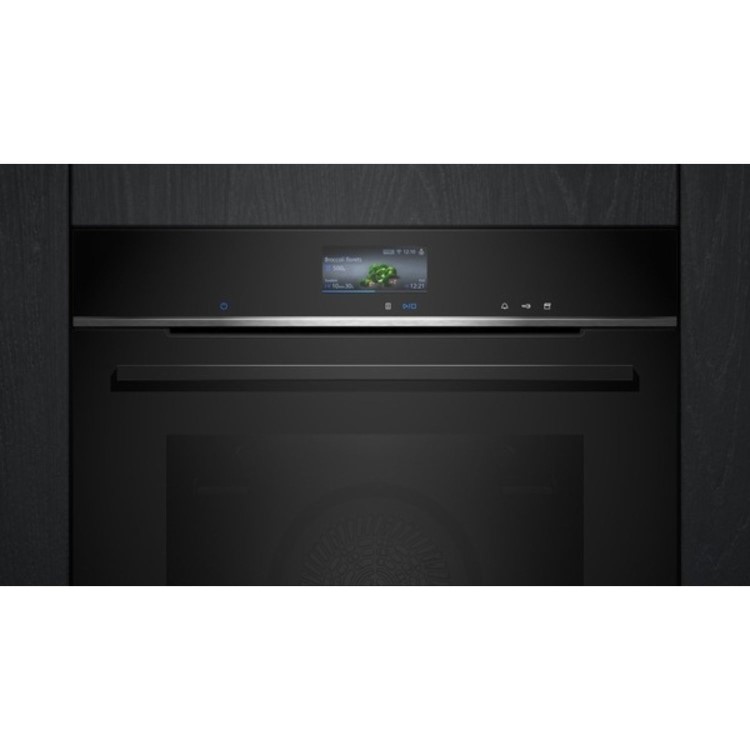 Siemens iQ700 HR776G1B1B Electric Single Oven with Steam Function - Black