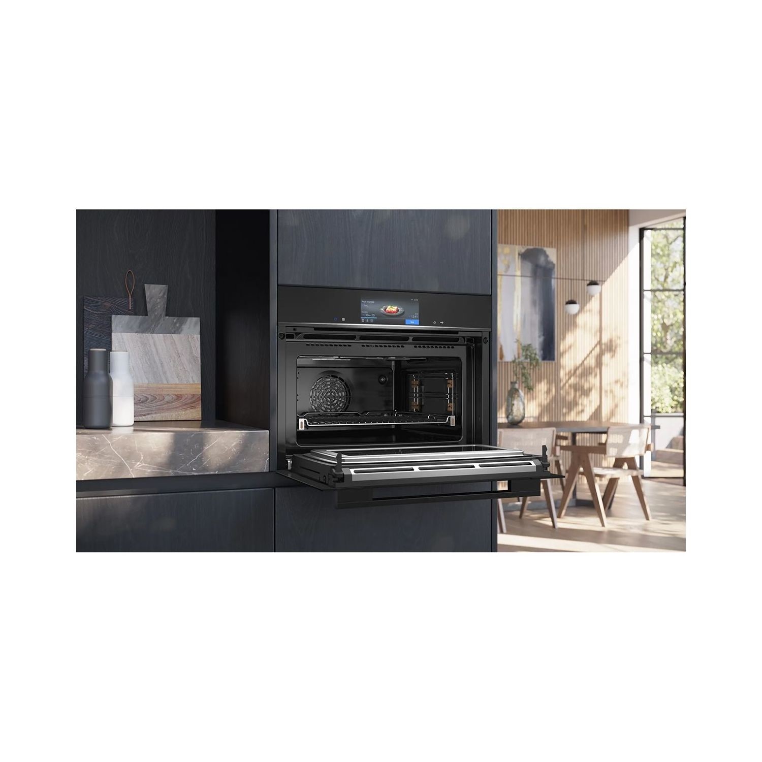 Siemens CM778GNB1B iQ700 Built-In Combination Microwave Oven - Black Siemens CM778GNB1B iQ700 Built-In Combination Microwave Oven - Black
