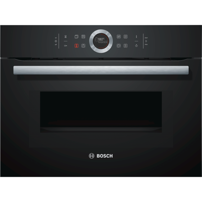 GRADE A3 - Bosch CMG633BB1B Serie 8 Black Built-in Combination Microwave Oven With Touch Controls And TFT Colour Display