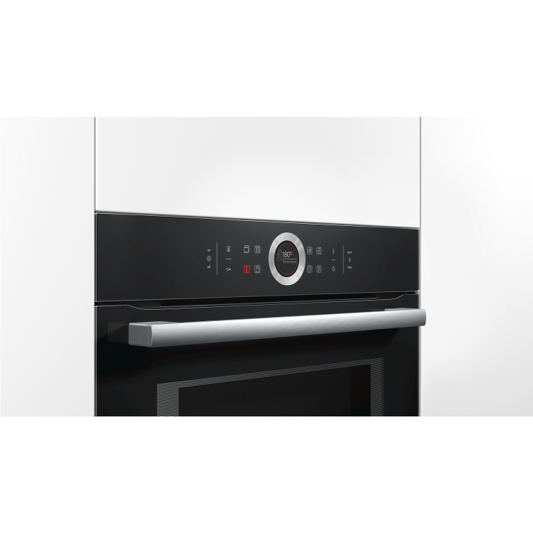 GRADE A2 - Bosch CMG633BB1B Serie 8 Black Built-in Combination Microwave Oven With Touch Controls And TFT Colour Display