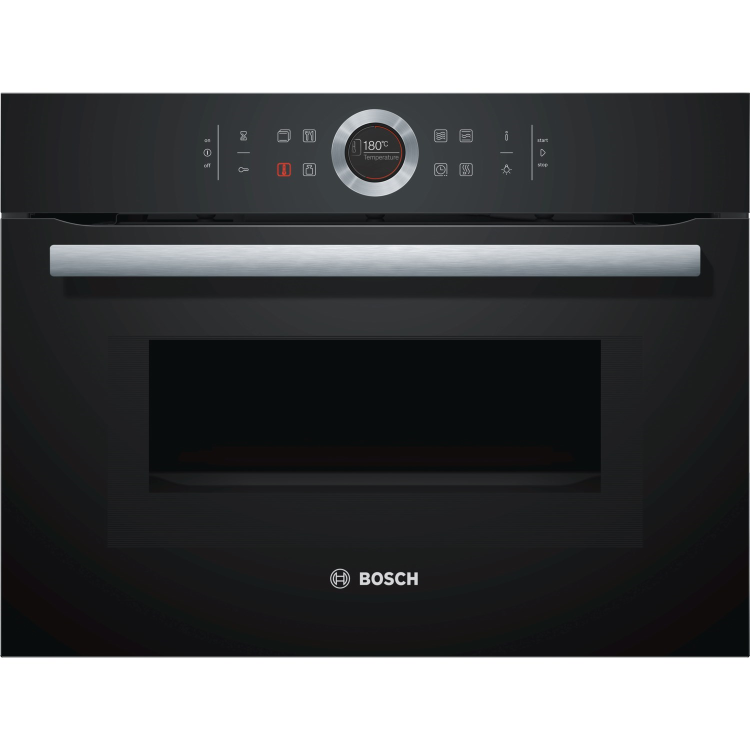 Refurbished Bosch CMG633BB1B Serie 8 Built in 45 Litre with Microwave Compact Oven
