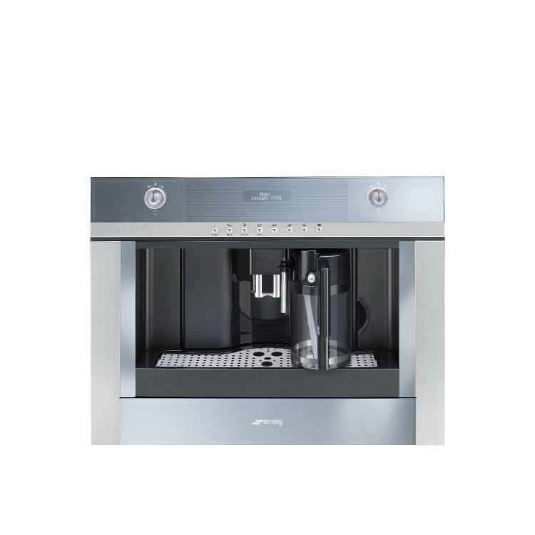 Smeg CMSC451 Linea Compact Fully Automatic Built-in Coffee Machine Stainless Steel