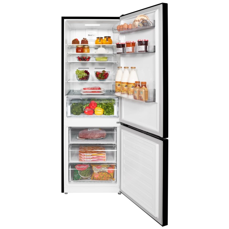 GRADE A2 - Beko CNG1672EB 70/30 Freestanding Frost Free Fridge Freezer With EverFresh - Black