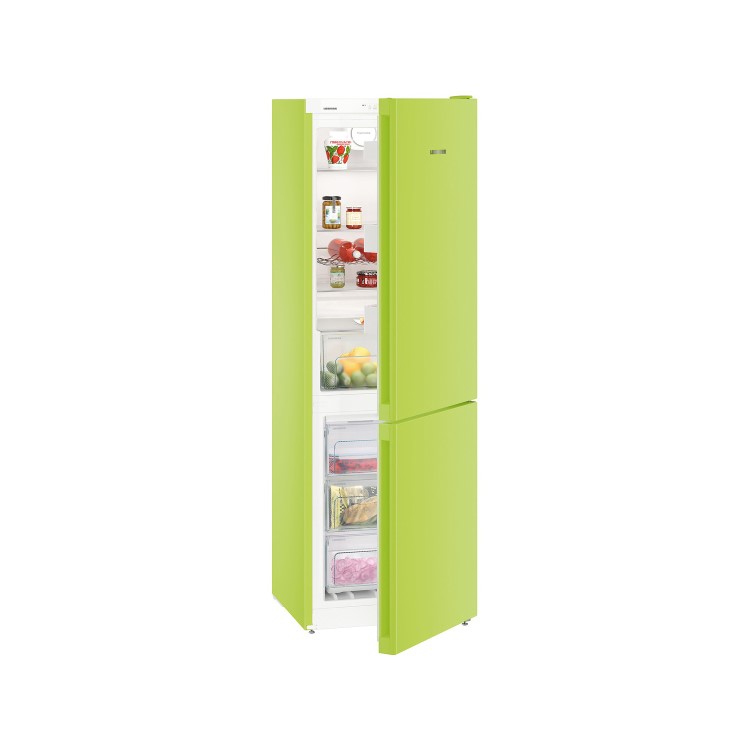 Refurbished Liebherr CNKW4313 Freestanding 304 Litre Frost Free Fridge Freezer Kiwi Green