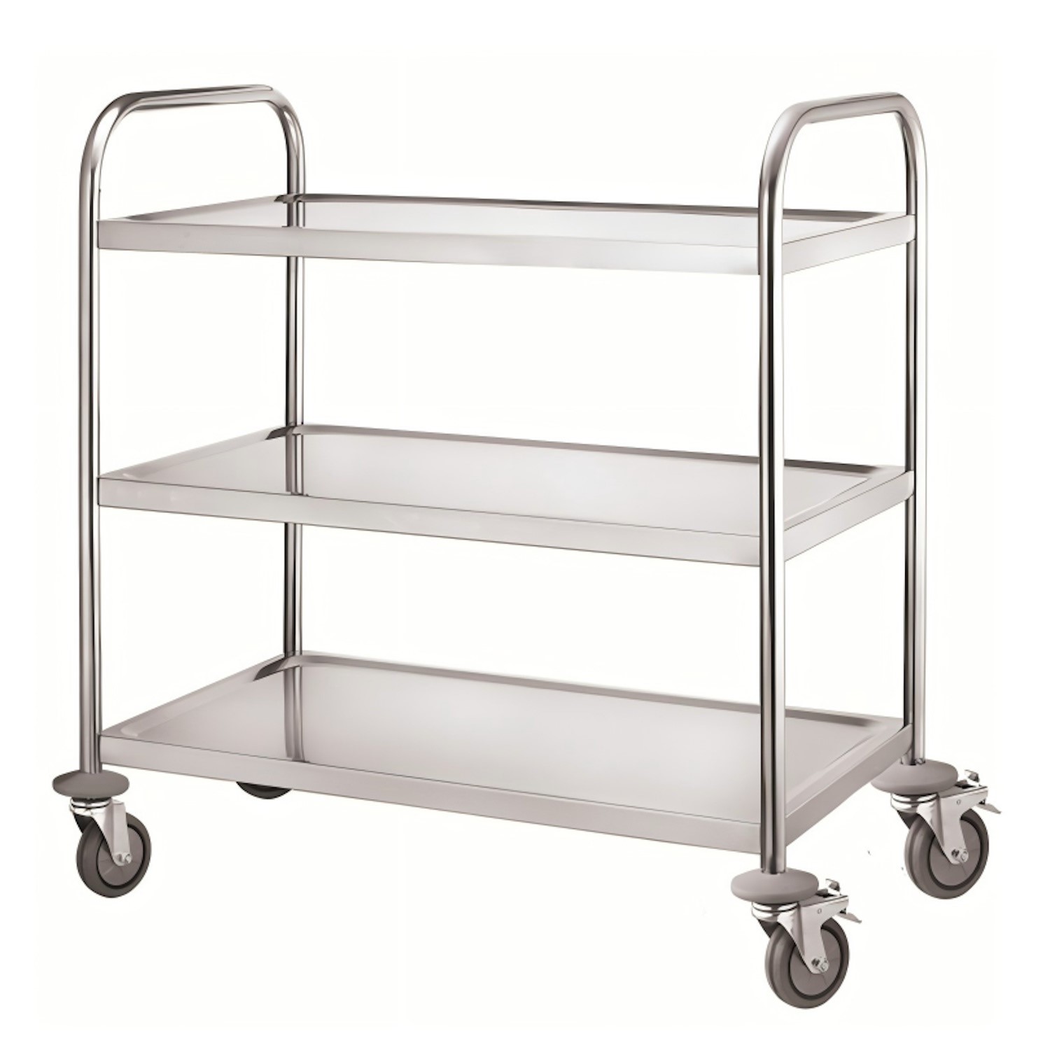 Stainless Steel 3 Tier Clearing Trolley 845mm Wide 940mm High