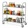 Culinox Stainless Steel 3 Tier Clearing Trolley - 845mm Wide 940mm High