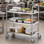 Culinox Stainless Steel 3 Tier Clearing Trolley - 845mm Wide 940mm High